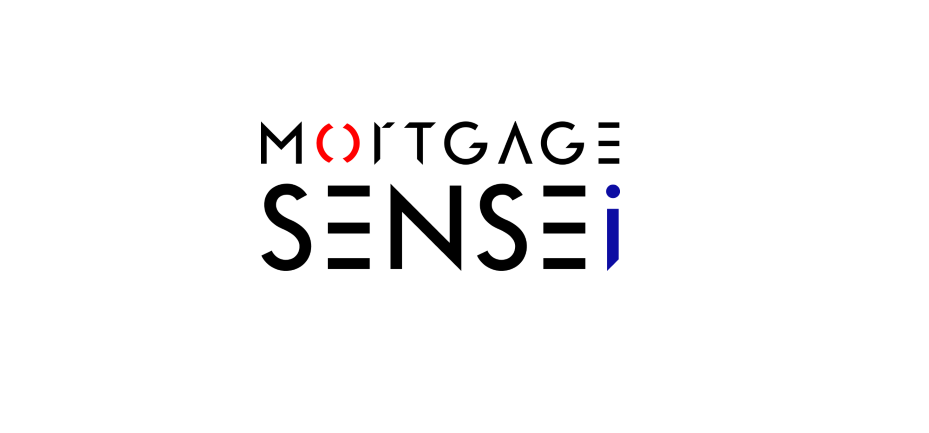 Mortgage Sensei. A black, red, and blue text